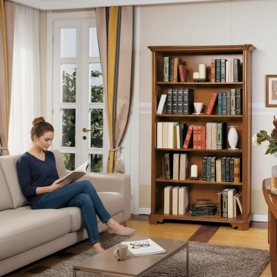 Bücherschrank Möbel aus Italien Regal Holz Schränke Regale Vitrine Anrichte