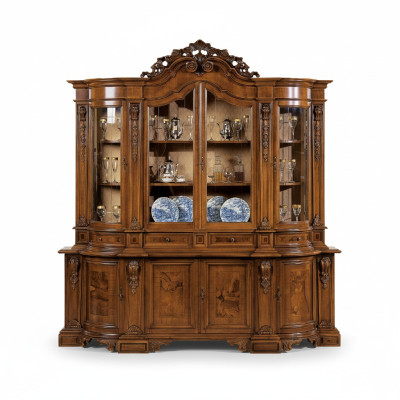 Vitrines en bois massif Armoire en verre en bois massif Vitrine meuble de salon Buffet