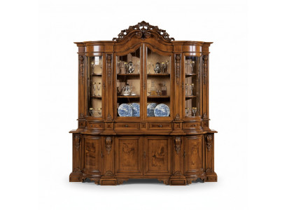 Vitrines en bois massif Armoire en verre en bois massif Vitrine meuble de salon Buffet