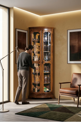 Vitrines Armoire en verre Meuble italien Vitrine Salon Buffet Armoires