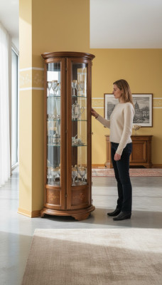 Armoire de collection Vitrine Armoires Vitrine Vitrine Mobilier de luxe Vitrine en verre Vitrine en verre