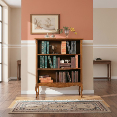 Salle de séjour Vitrine Armoire Livres Étagère Buffet Mobilier classique Étagères Bois