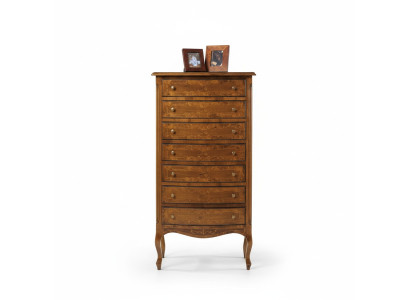 Meuble haut en bois d'armoire à tiroirs de meuble avec tiroirs de commode, en italien.