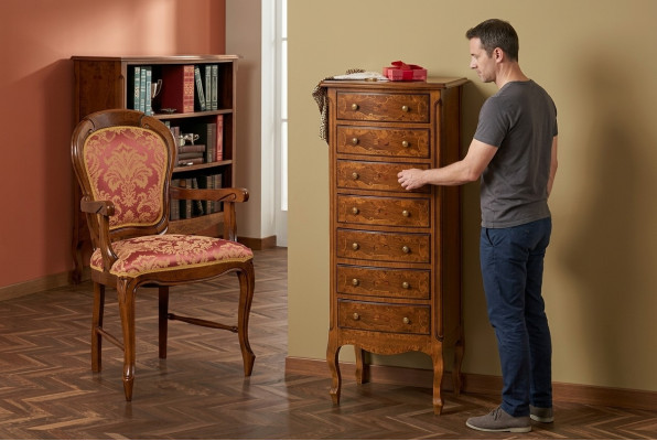 Meuble italien Armoire haute Commode avec tiroirs Buffet Commodes Bois neuf