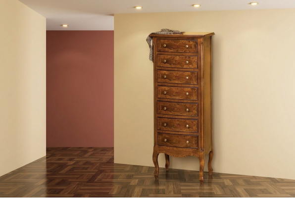 Meuble italien Armoire haute Commode avec tiroirs Buffet Commodes Bois neuf