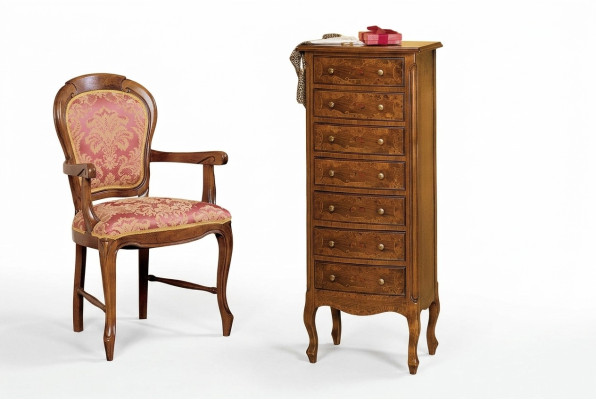 Meuble italien Armoire haute Commode avec tiroirs Buffet Commodes Bois neuf