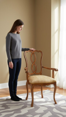 Chaises classiques Chaise Designer Chaise de salle à manger de luxe Fauteuil en bois à accoudoirs chaise en bois