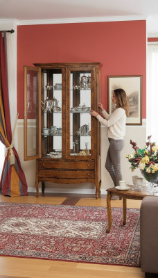 Vitrine de meubles de luxe italiens présentoirs buffet armoire en verre design armoires