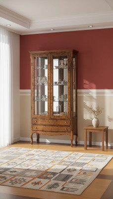 Vitrine de meubles de luxe italiens présentoirs buffet armoire en verre design armoires