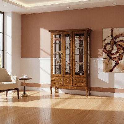 Vitrines Vitrines Vitrine en Verre Vitrine en Bois Armoire Meuble Buffet Italien