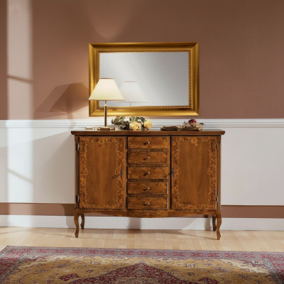 Coffre de luxe Miroir Groupe en bois Console Buffet Tiroirs Commodes Consoles