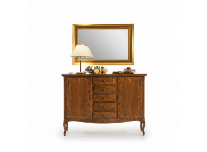 Coffre de luxe Miroir Groupe en bois Console Buffet Tiroirs Commodes Consoles