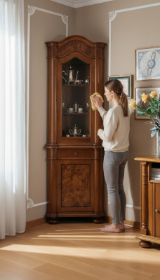 Salle de séjour Mobilier Vitrine Armoire en verre Armoires en bois Armoires vitrées Étagères