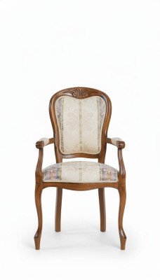 Chaise de salle à manger en bois de luxe avec accoudoirs de l'usine italienne.