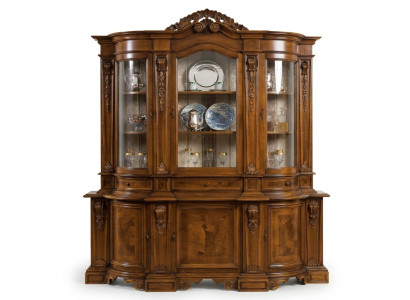 Möbel Glasschrank Vitrine Holz Vitrinen Glas Schrank Schränke Anrichte Italien