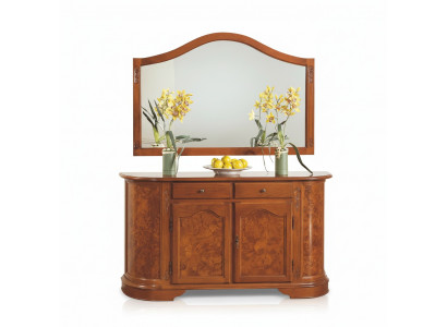 Suite Set 2pcs Commode Miroir Groupe de Bois Commodes Buffet Meuble Armoire
