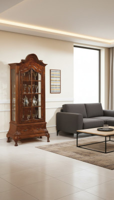 Vitrine armoire à glace marron Meubles Armoires Vitrines Armoire Italienne Mobilier neuf