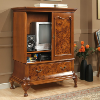 Armoire TV Murale Armoire TV cachée avec portes Buffet en bois