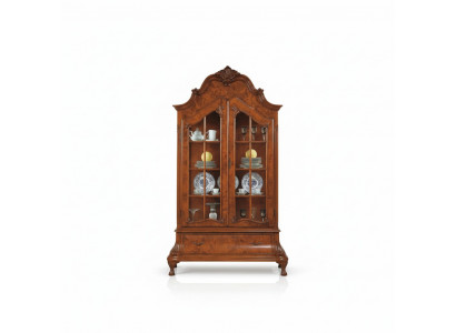 Vitrines en verre Armoires de salle de séjour Meubles Marron Vitrine Classique Armoire Italienne
