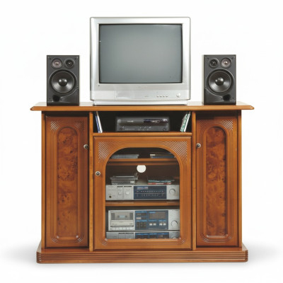 Armoire TV marron de luxe Buffet commode Mobilier de salle de séjour Armoires Étagères en bois