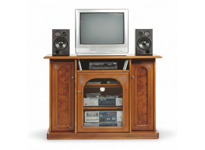 Armoire TV marron de luxe Buffet commode Mobilier de salle de séjour Armoires Étagères en bois