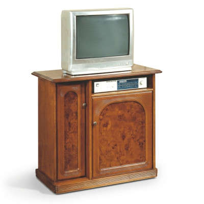 Armoire de télévision marron Buffet de luxe Commode Armoires de salon Étagères Bois