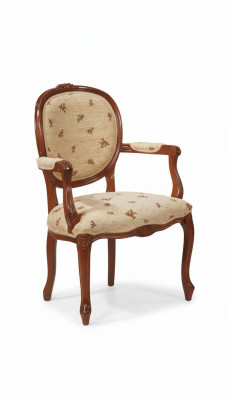 Salle à manger Chaise marron Luxe Classique Chaise en bois Chaises Meubles italiens