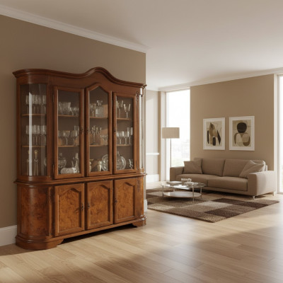 Buffet marron Vitrine Vitrine Armoire Buffet Armoires Vitrines Armoires