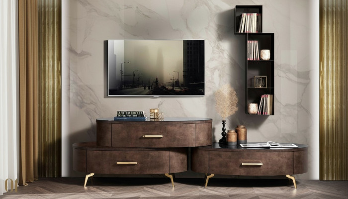Meuble TV Armoire TV Table Salon Commode Meuble TV en basse Sideboard Bois Mobilier Moderne