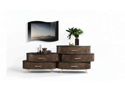 Lowboard rtv tv Schrank Tisch Wohnzimmer Kommode Sideboard Holz Modern Möbel