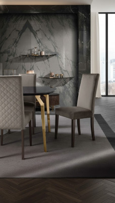 Chaise Chaise de salle à manger Stühl 1 Fauteuil Fauteuil 1 place Luxe Mobilier Design Chaises Tissu neuf