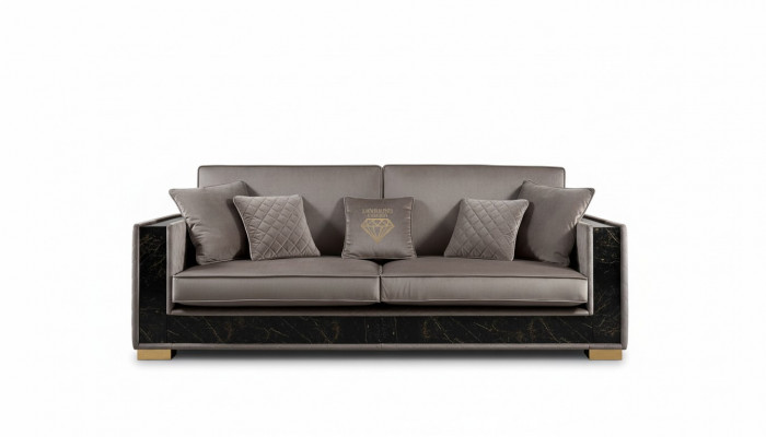 Canapé de luxe 3 places Design moderne Tissus d'ameublement Sièges de canapés en Italie Mobilier italien