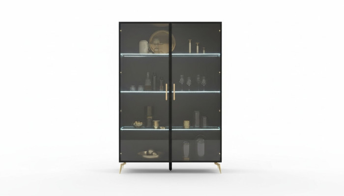 Vitrine Armoire Vitrines Armoires Conception Meubles italiens Salle de séjour Garde-robe