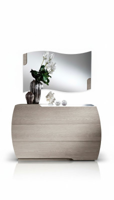 Commode avec miroir Suite Commodes Groupe de bois Chambre Ensemble moderne Nouveau