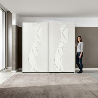 Armoires Armoire avec portes coulissantes Armoire de chambre Design en bois Moderne