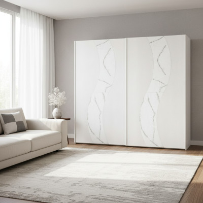 Armoires Armoire avec portes coulissantes Armoire de chambre Design en bois Moderne
