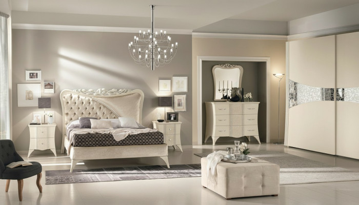 Chambre Lit Table de chevet Console Armoire Moderne Bois Luxe Ensemble 6 pièces.
