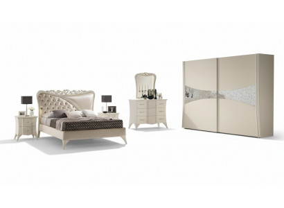 Chambre Lit Table de chevet Console Armoire Moderne Bois Luxe Ensemble 6 pièces.