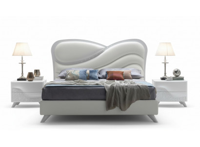 Lit double Lit cadre de lit Cadre de lit blanc Double Moderne Luxe Style Italie nouveau