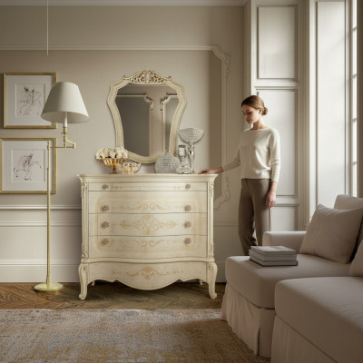 Commode Commodes Console Chambre Moderne Bois Luxe Design Armoires Style