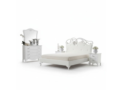 Lit double de luxe Cadre de lit Plate-forme de lit Double Moderne de Luxe Style Italien Moderne de Luxe Italie nouveau