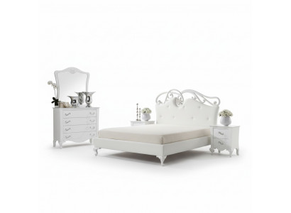 Lit double de luxe Cadre de lit Plate-forme de lit Double Moderne de Luxe Style Italien Moderne de Luxe Italie nouveau