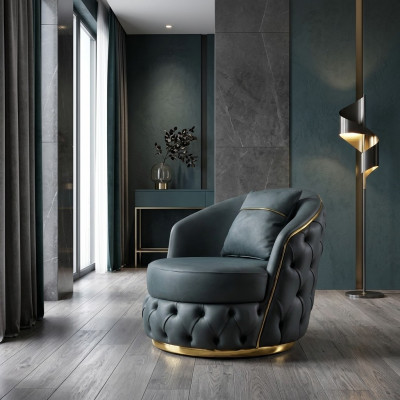Fauteuil Chesterfield Siège Baroque Design Rococo Moderne Salon Tapisserie Trône