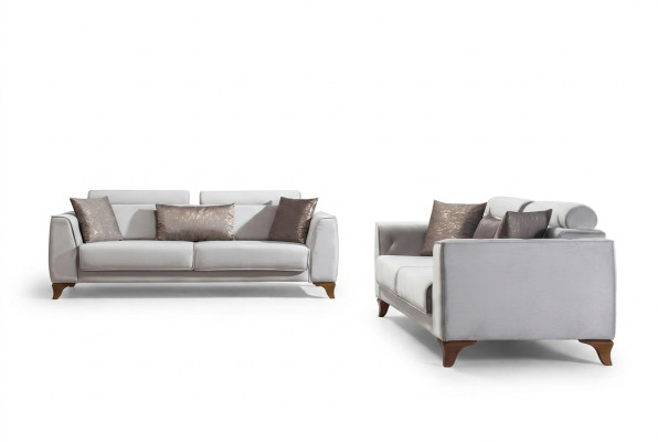 Ensemble de canapés de luxe 3+3 places Suite Design Canapés Canapé Sofa Tissu de rembourrage Design