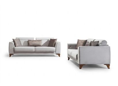 Ensemble de canapés de luxe 3+3 places Suite Design Canapés Canapé Sofa Tissu de rembourrage Design