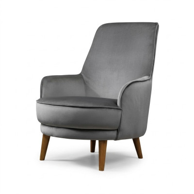 Chaise fauteuil de design moderne Salon Rembourrage Place assise Unique Relax Gris Style Luxe