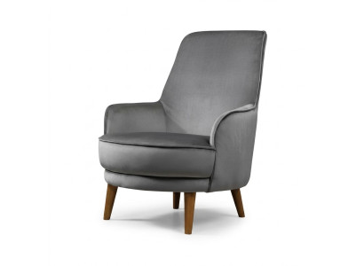 Chaise fauteuil de design moderne Salon Rembourrage Place assise Unique Relax Gris Style Luxe