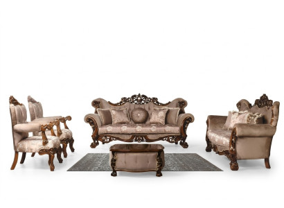 Ensemble de canapé 3+3+1+1 Table basse Suite Fauteuil Canapés Tissu Siège Ensemble 5 pièces