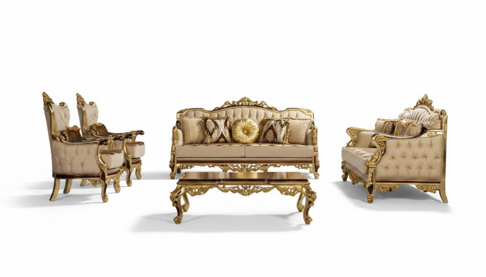Ensemble de canapé 3+3+1+1 Table basse Canapé Canapés Fauteuil Suite Ensemble de canapé 5 pièces