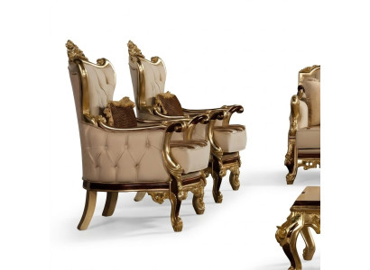 Fauteuil Design Canapé Rembourrage Baroque Chesterfield Tissu Salon Nouveau Fauteuil à Oreilles